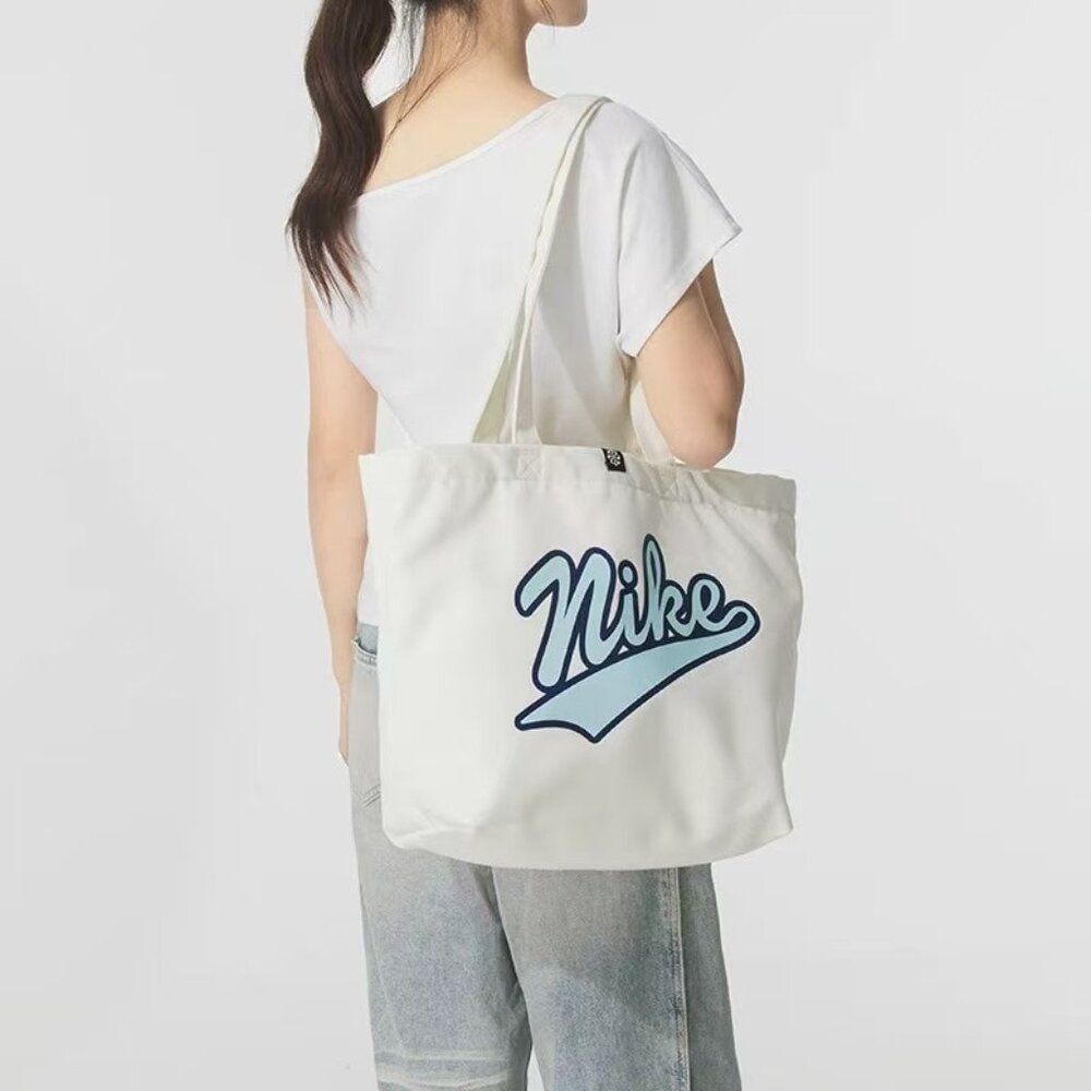 Nike Heritage 2.0 Retro Classic Tote Bag 22L Canvas Off-White Blue